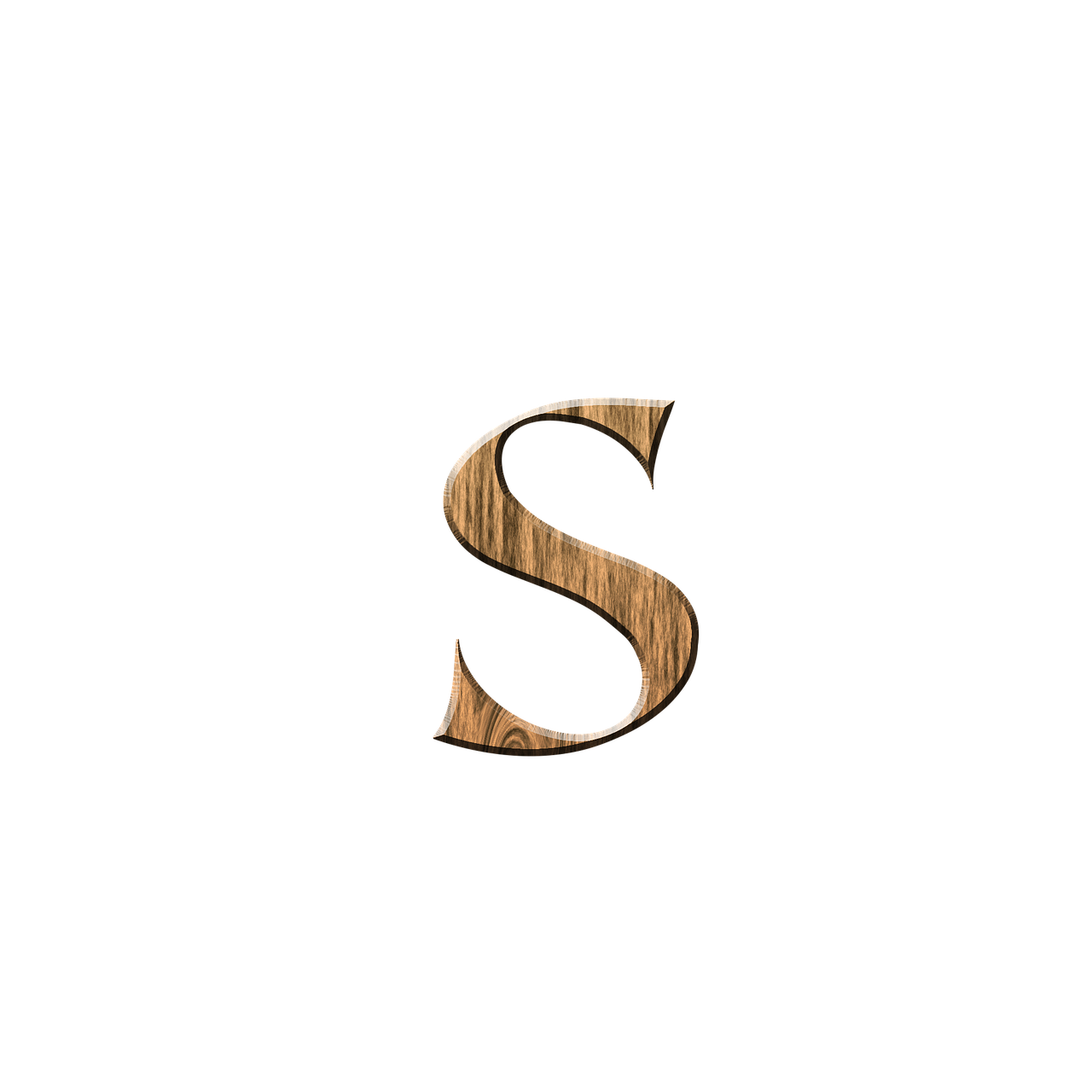 wooden s s letter free photo