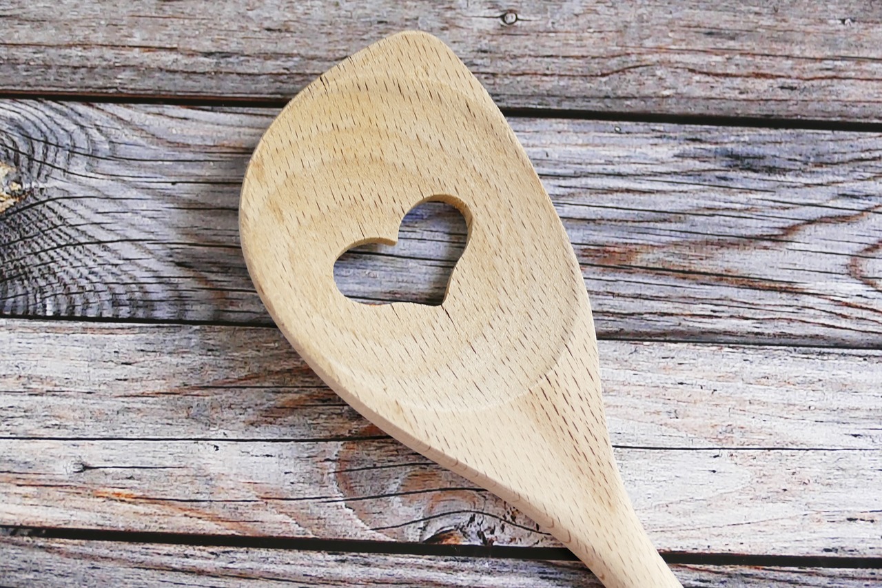 wooden spoon  heart  love free photo