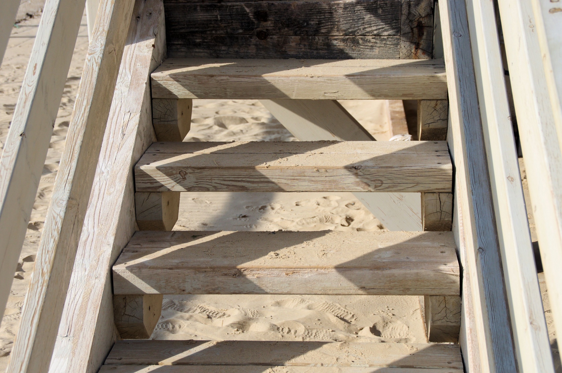 sunlight wooden steps free photo