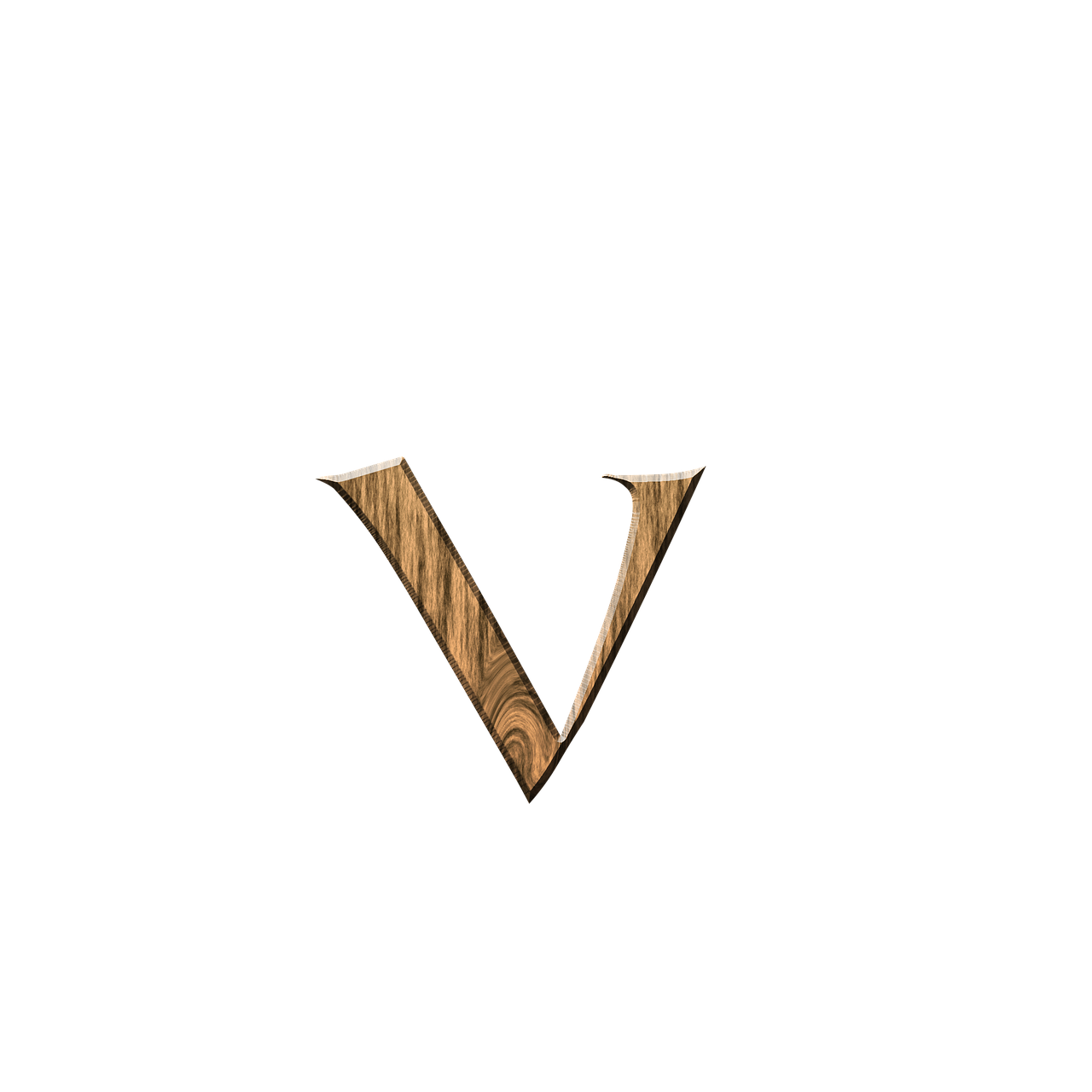 wooden v v letter free photo