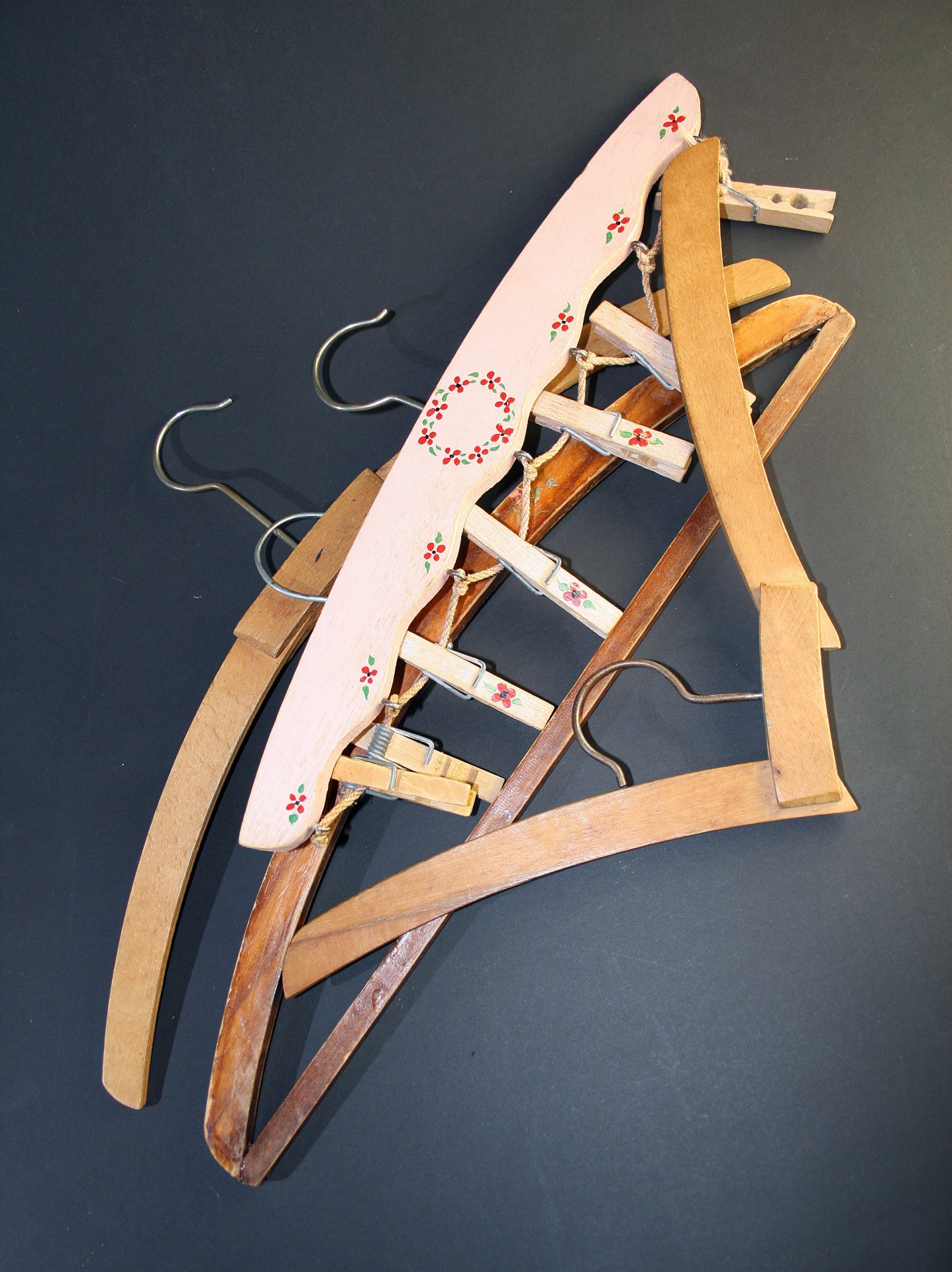 hangers clothes wooden free photo