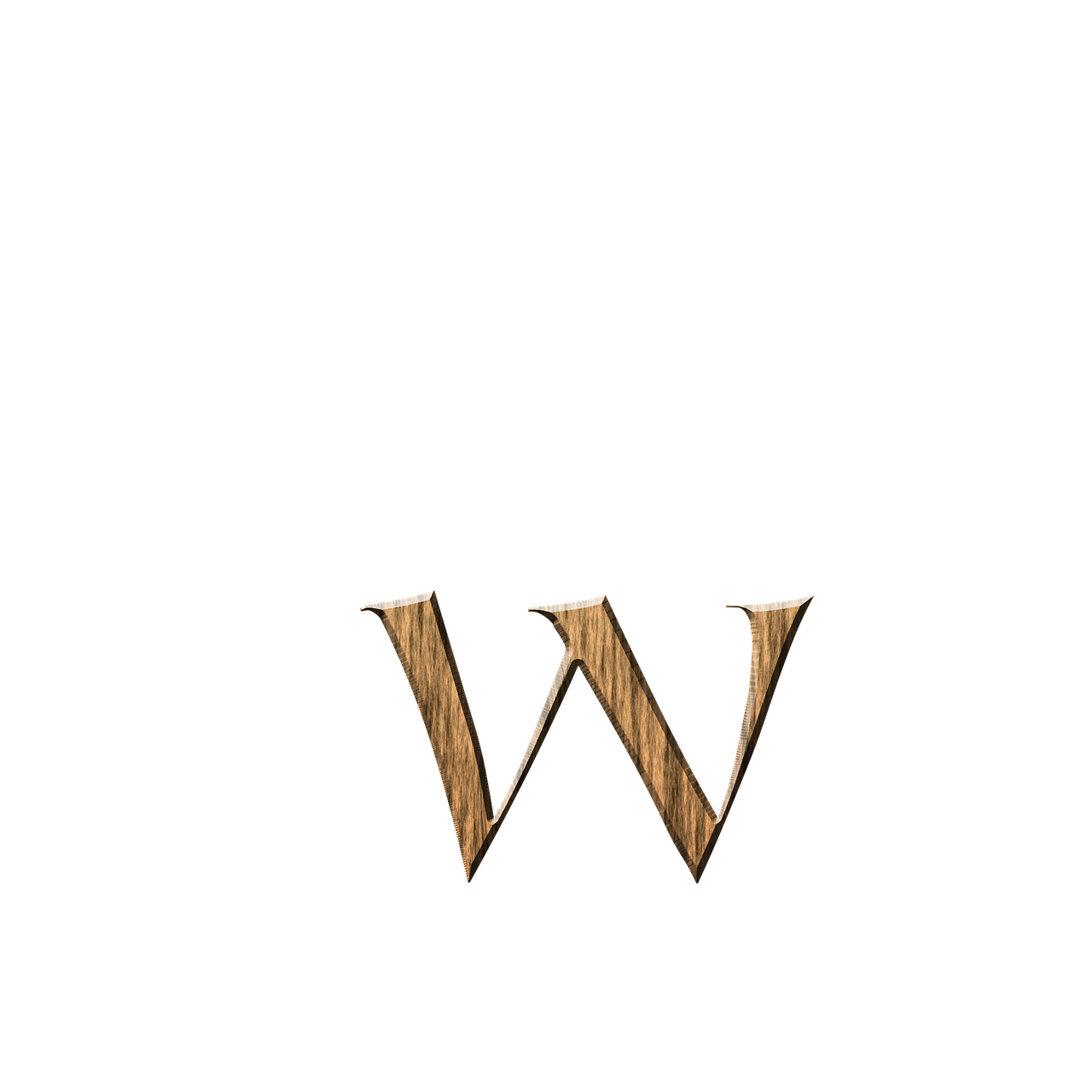 wooden w w letter free photo