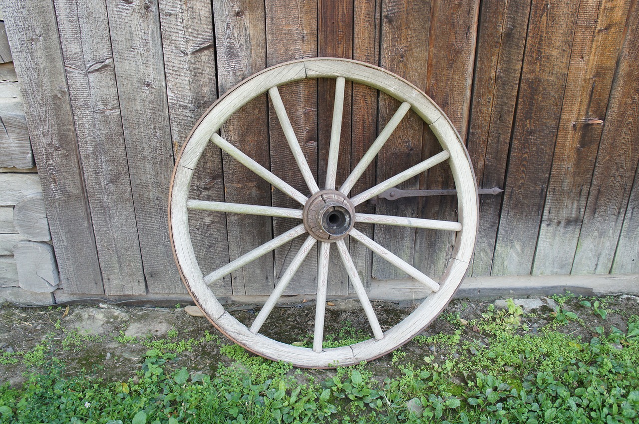 wooden wheel wood outdoors free photo