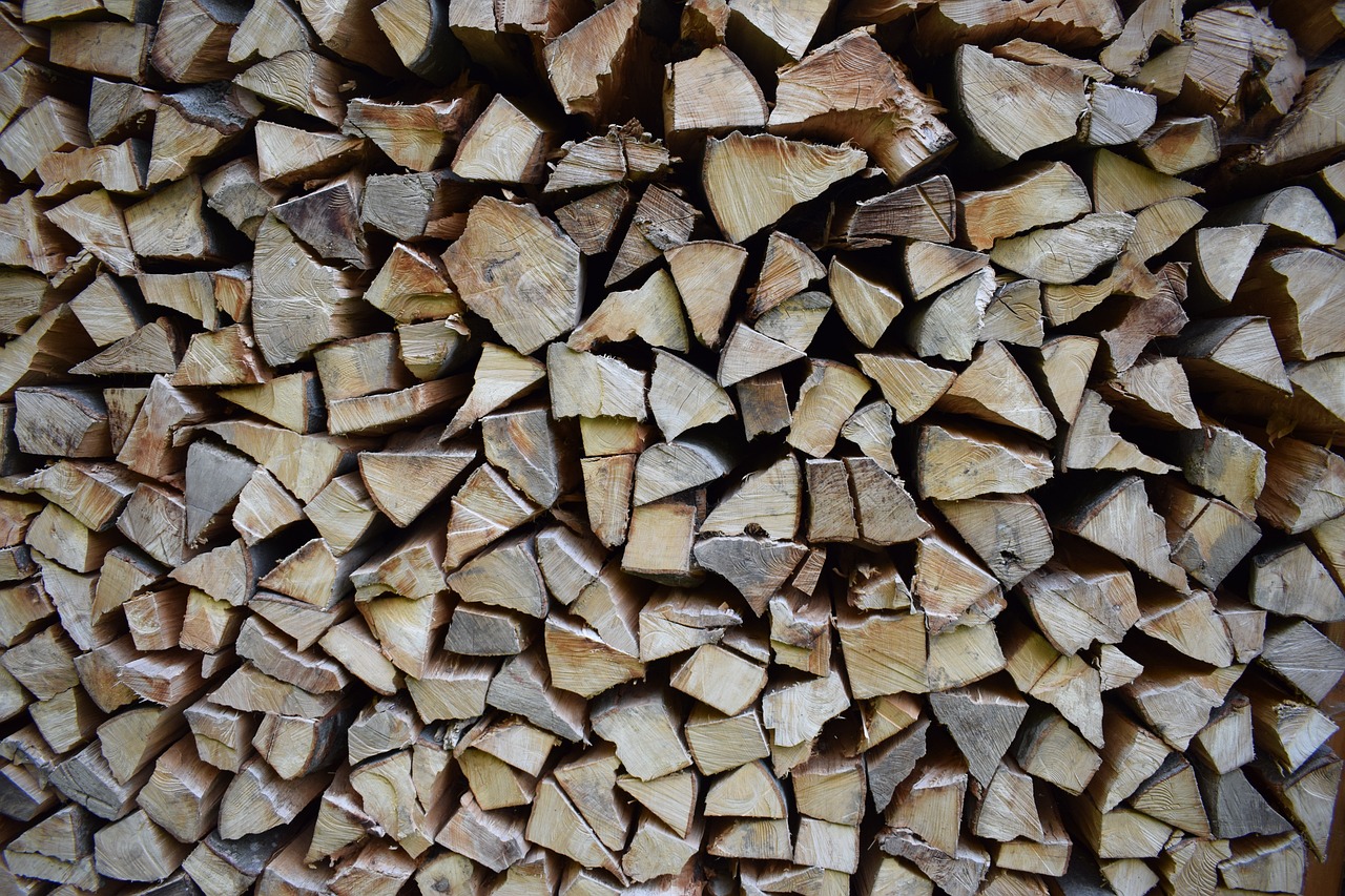 woodpile logs firewood free photo