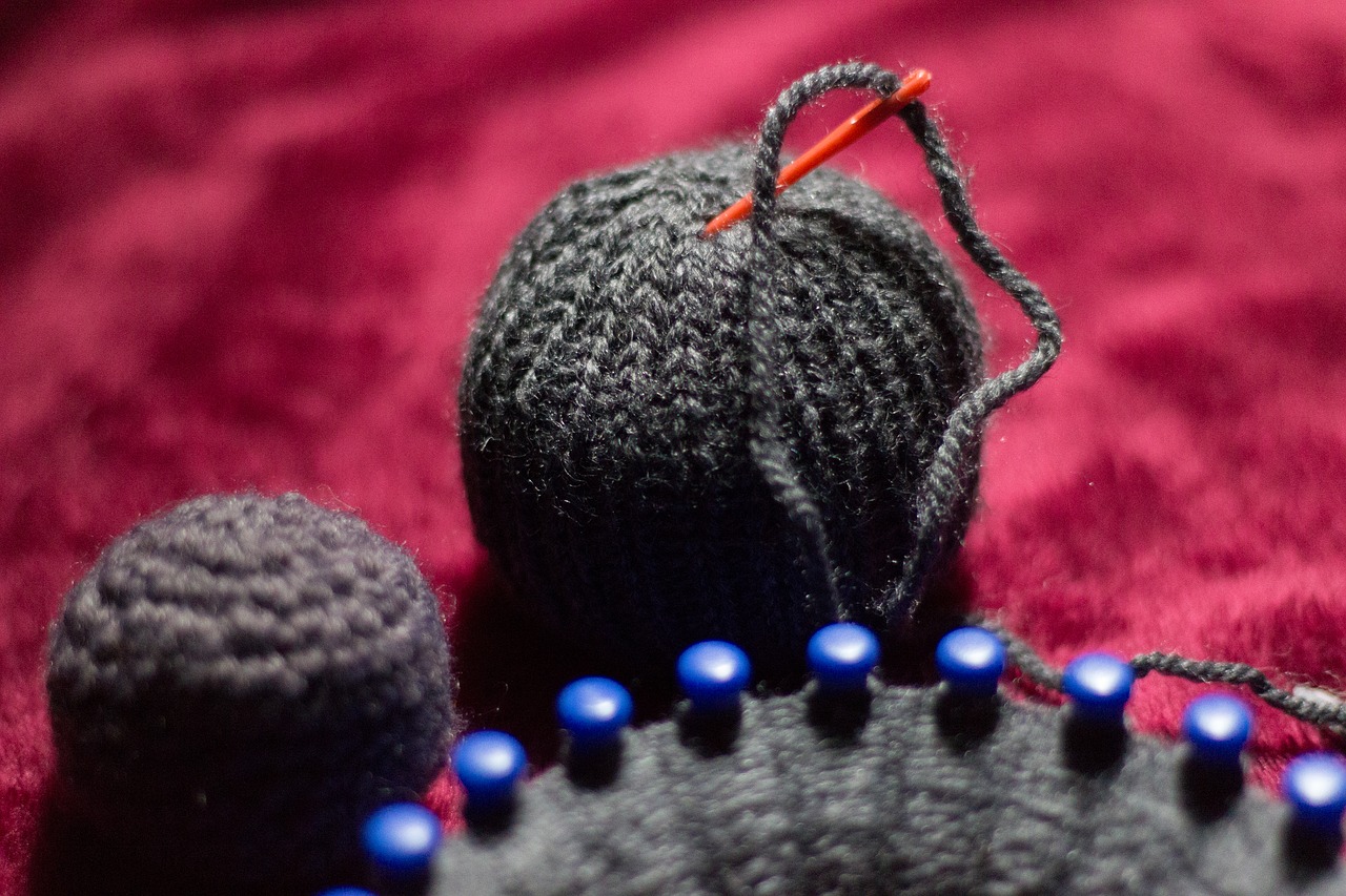 wool  needle  knitting free photo