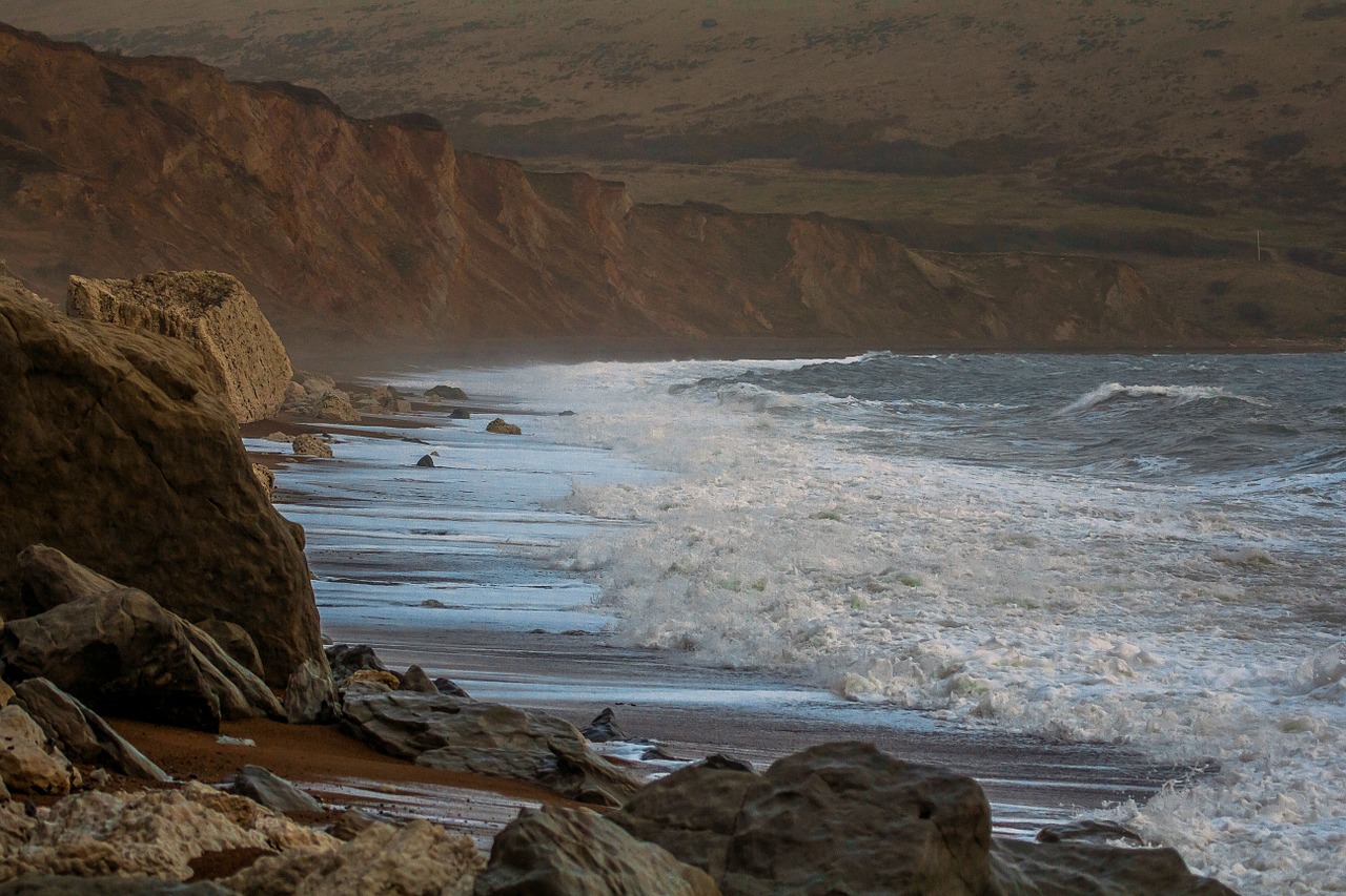 worbarrow bay ocean england free photo