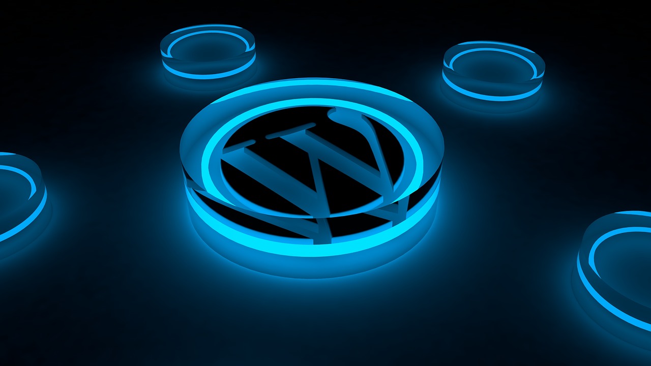 wordpress  logo  glow free photo