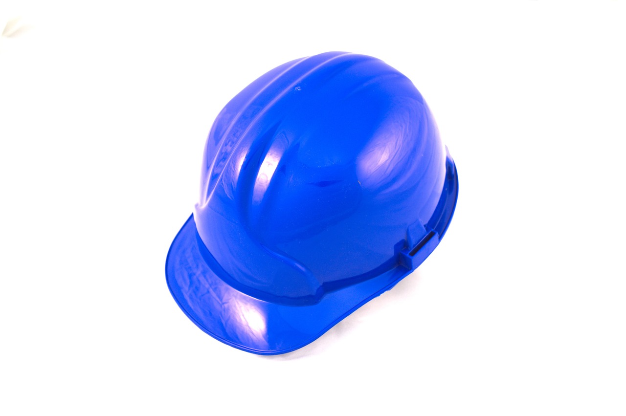 work helmet blue free photo