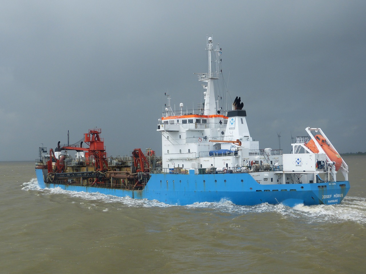 working ship north sea sea free photo