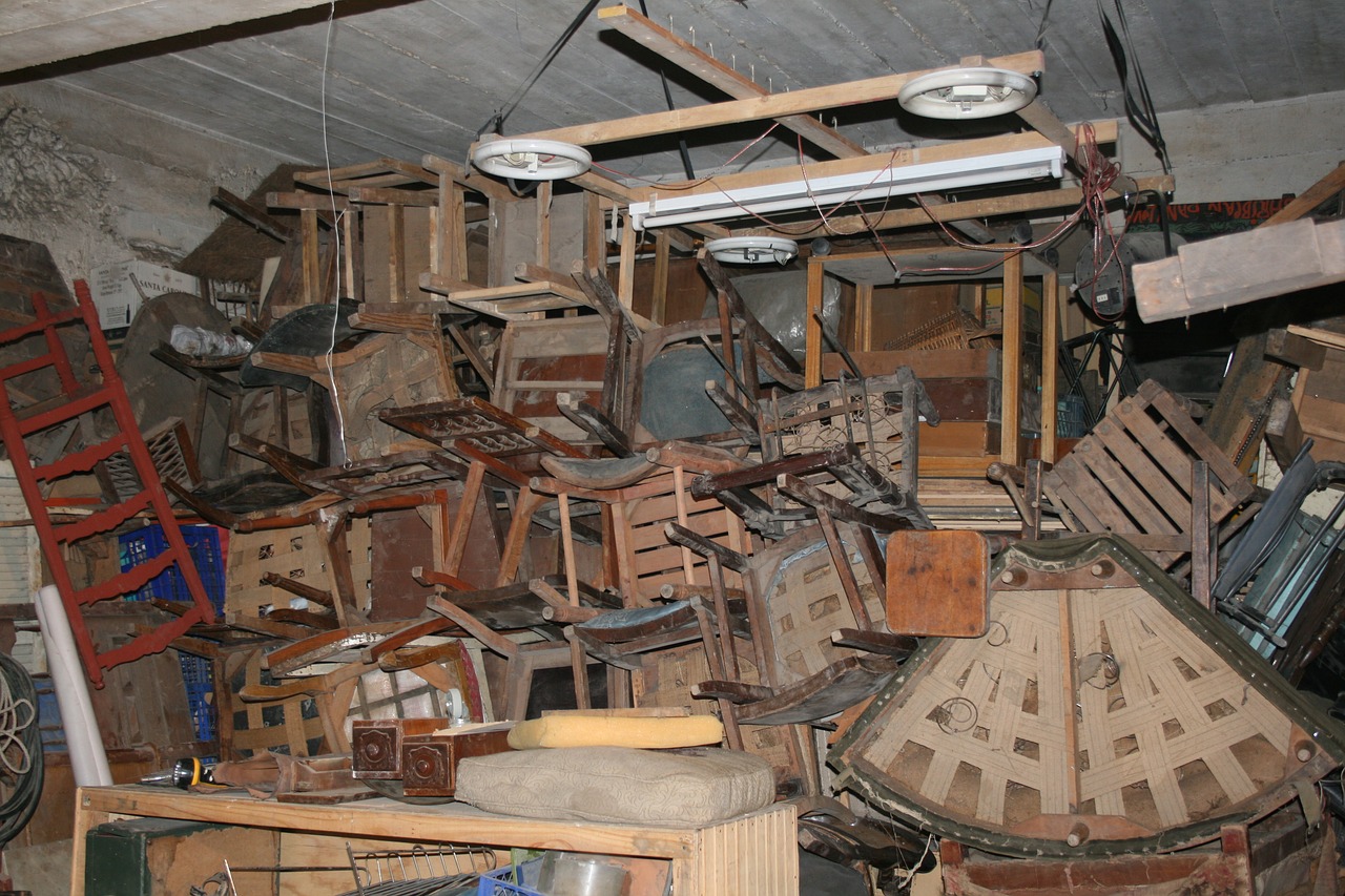 junk workshop chairs free photo