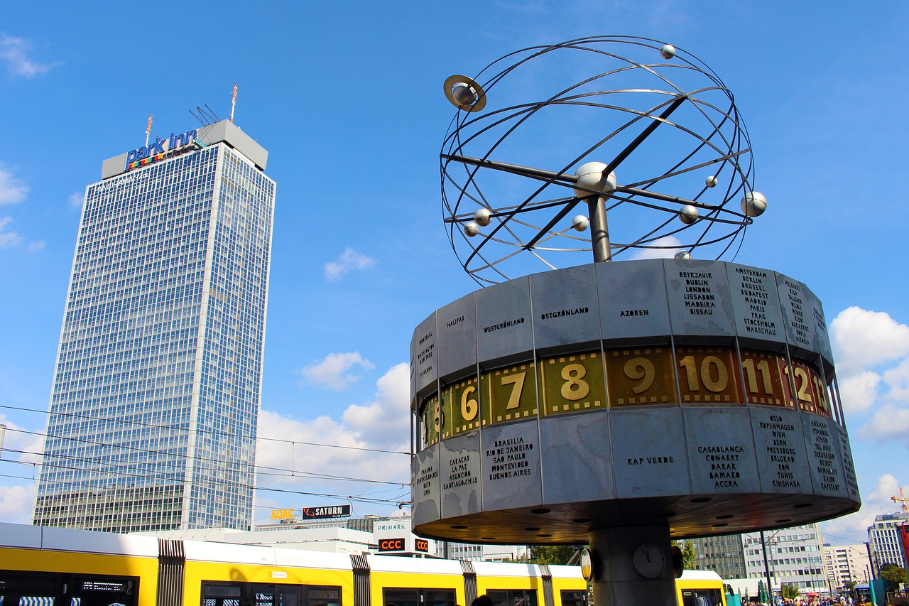 world clock berlin alexanderplatz free photo