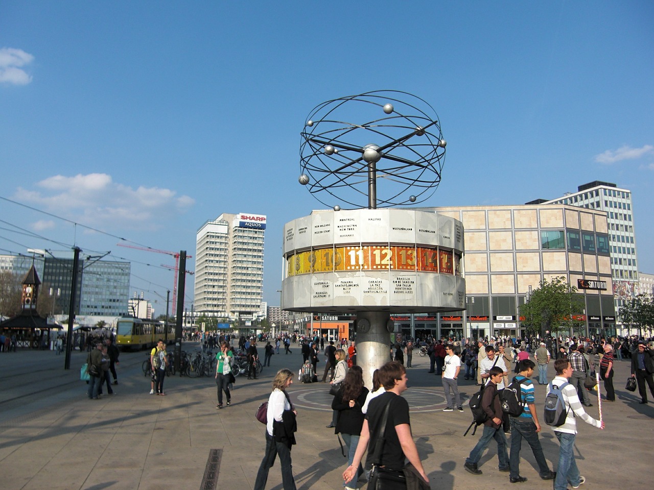 world clock berlin alexanderplatz free photo