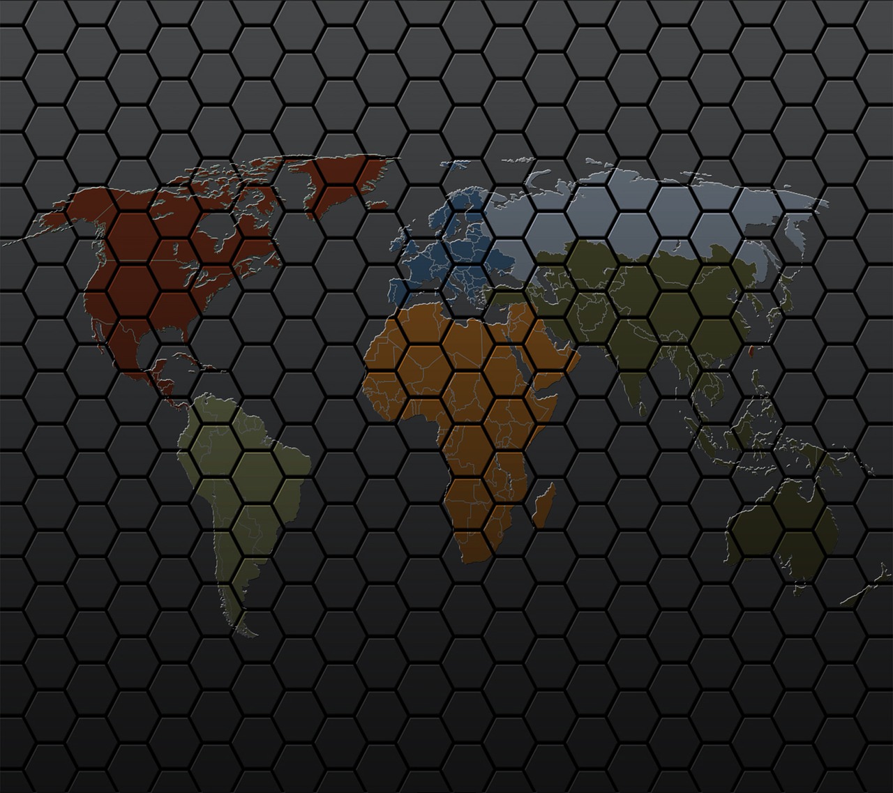 world honeycomb background vector free photo