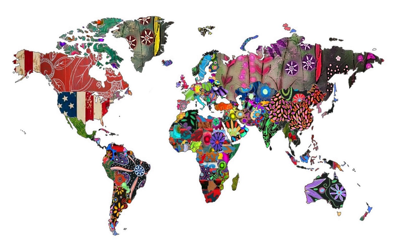 world map countries continents free photo