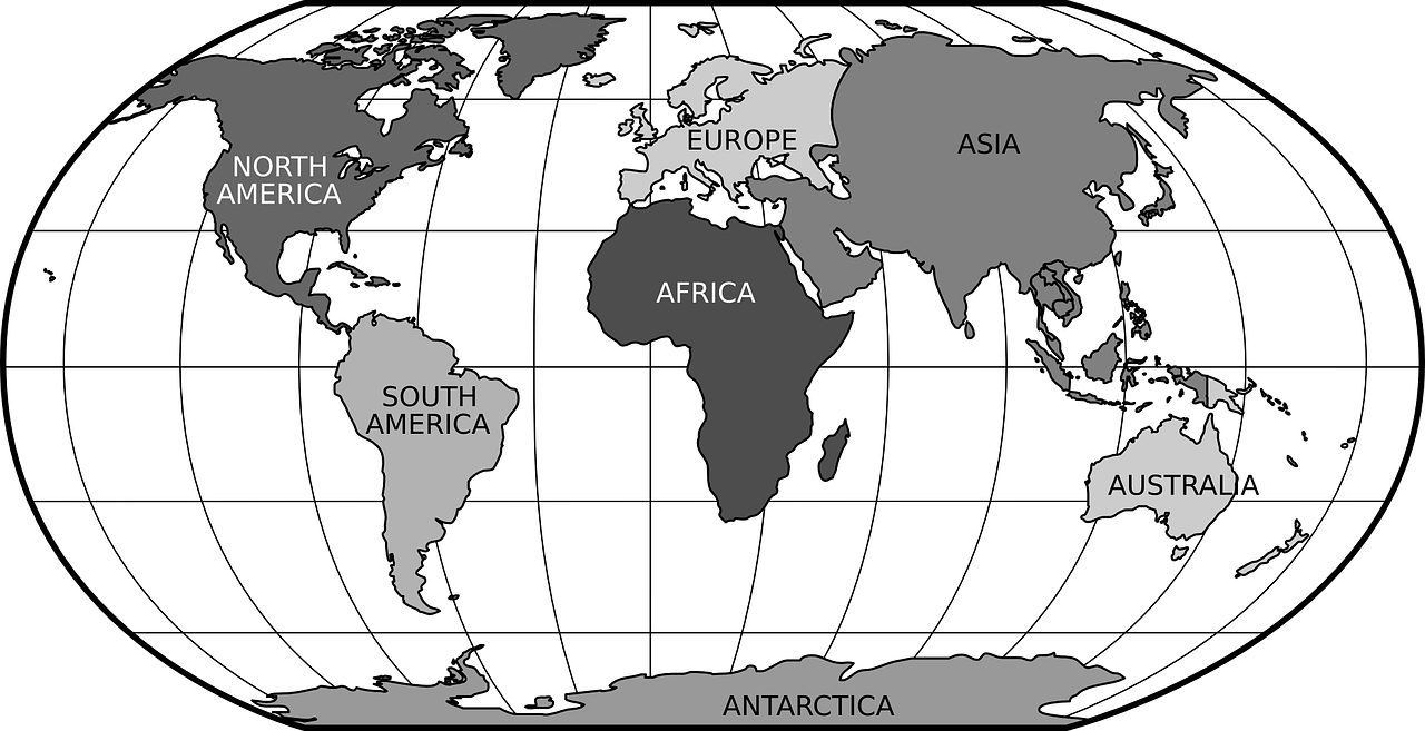 world map robinson projection globe free photo