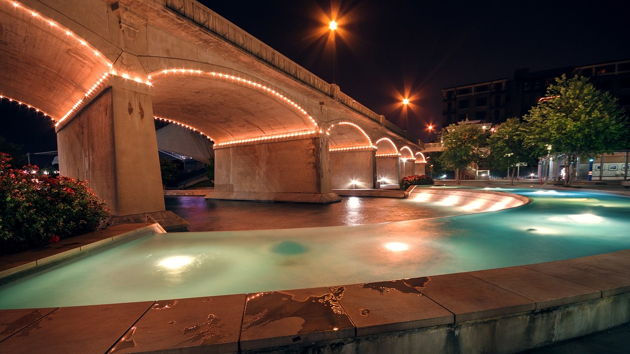 world's fair park park night free photo