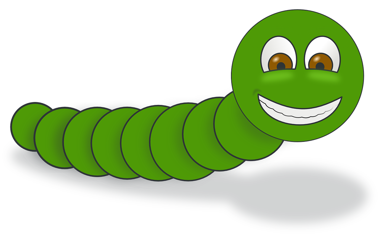 worm cartoon character free photo