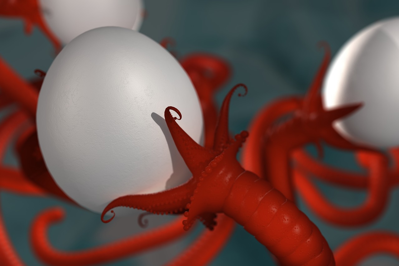 worms eggs 3d model free photo