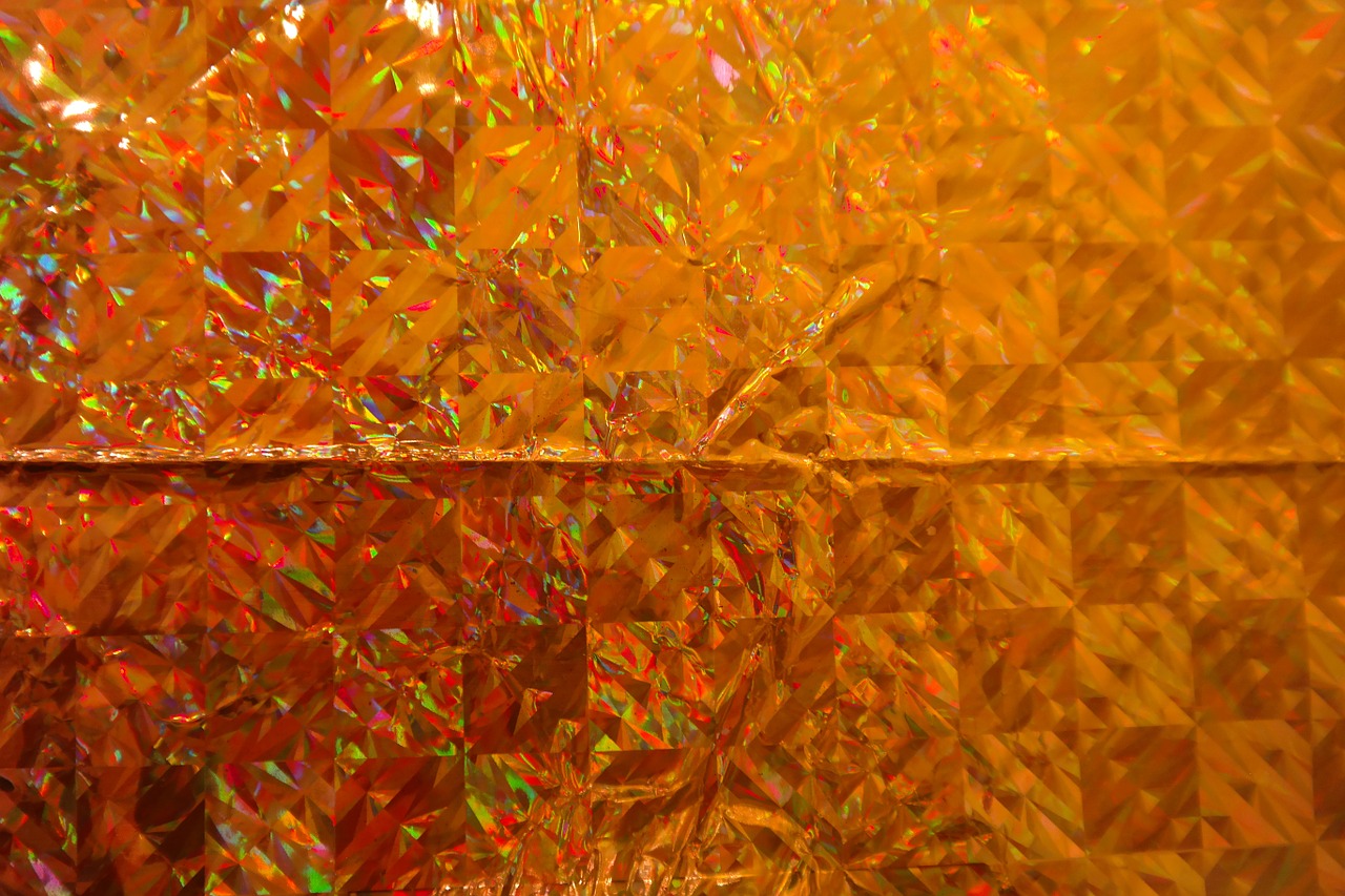 wrapping paper golden sparkling free photo