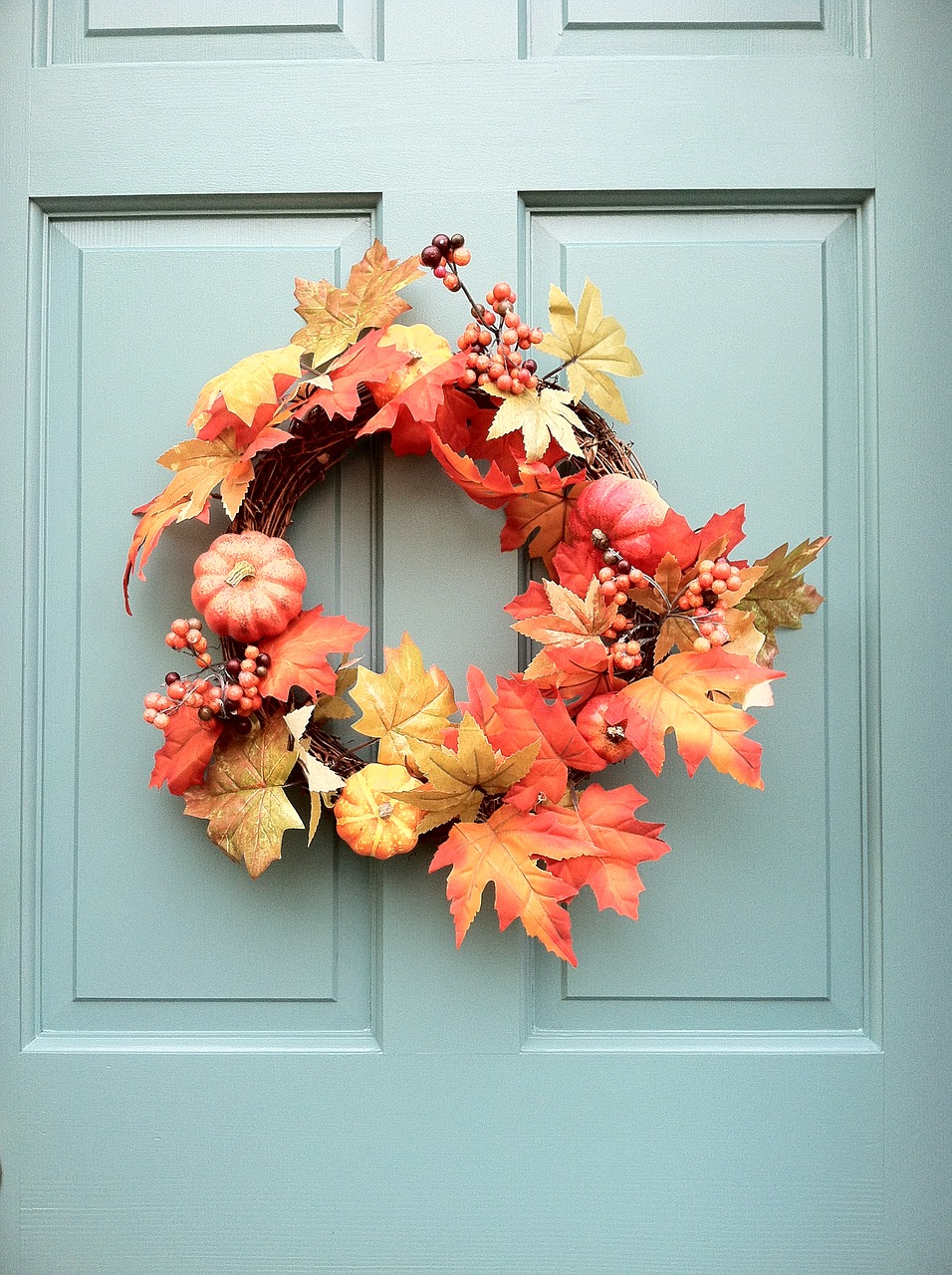 wreath fall orange free photo