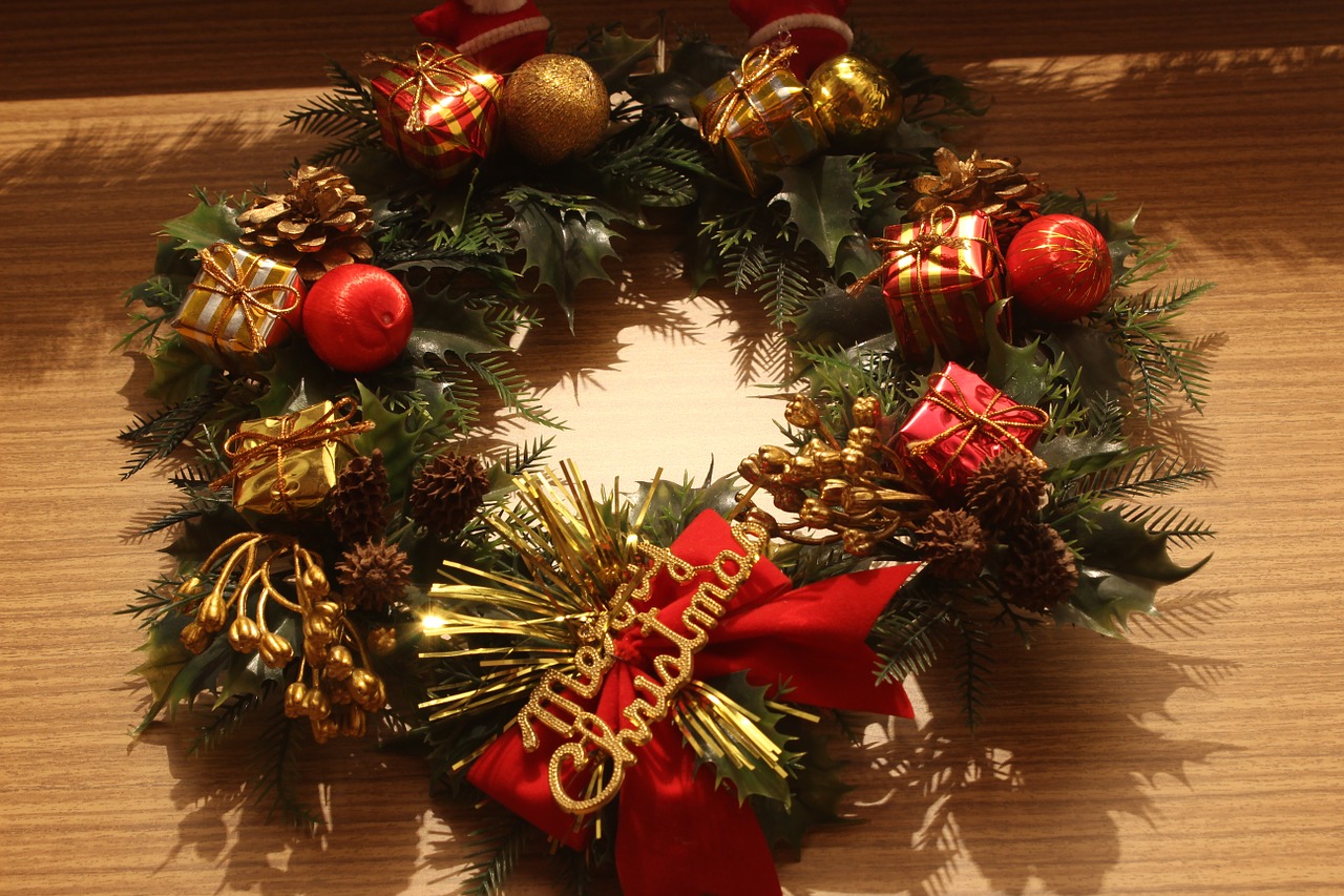 wreath christmas dark free photo