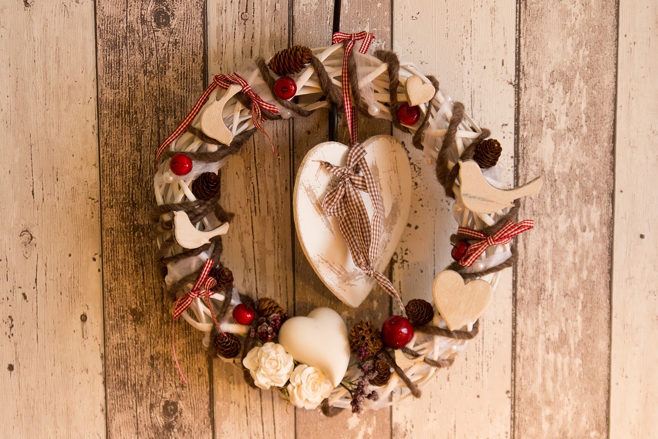 wreath decoration heart free photo