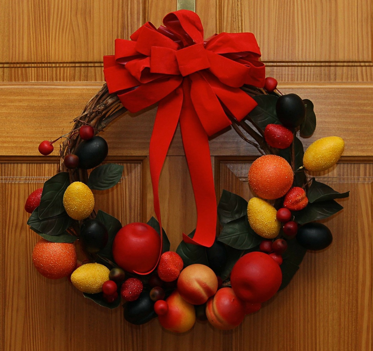wreath christmas fruit free photo