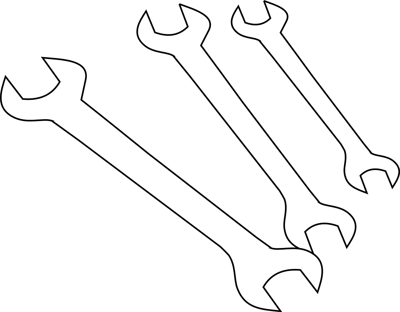 wrench hardware outline free photo
