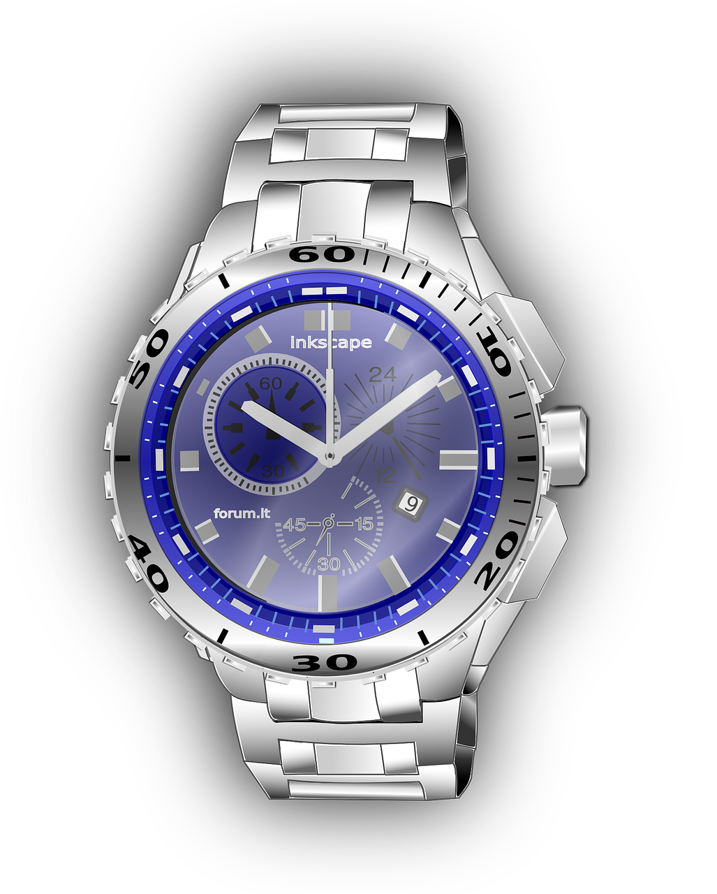 wristwatch blue clock free photo