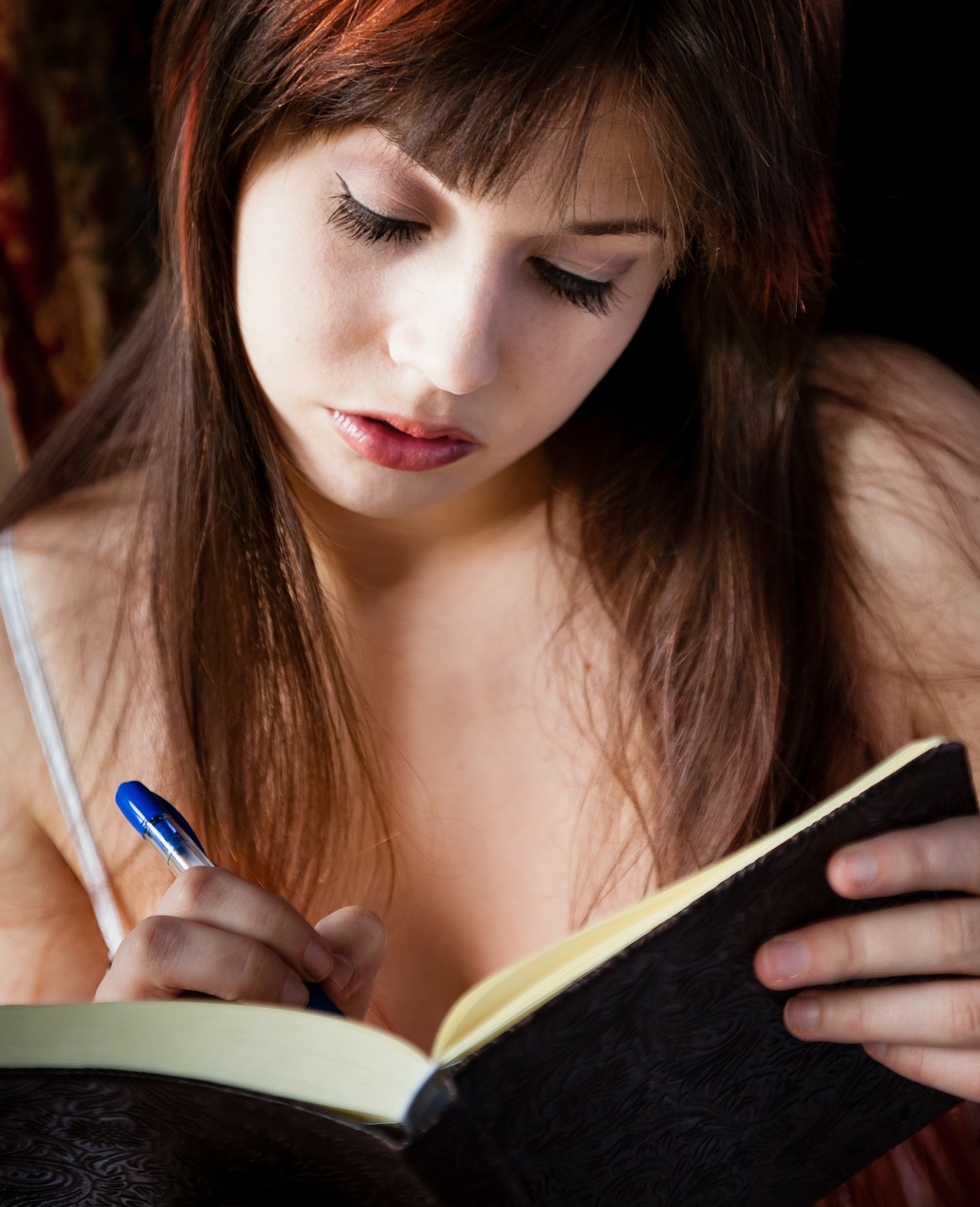 writing diary female free photo