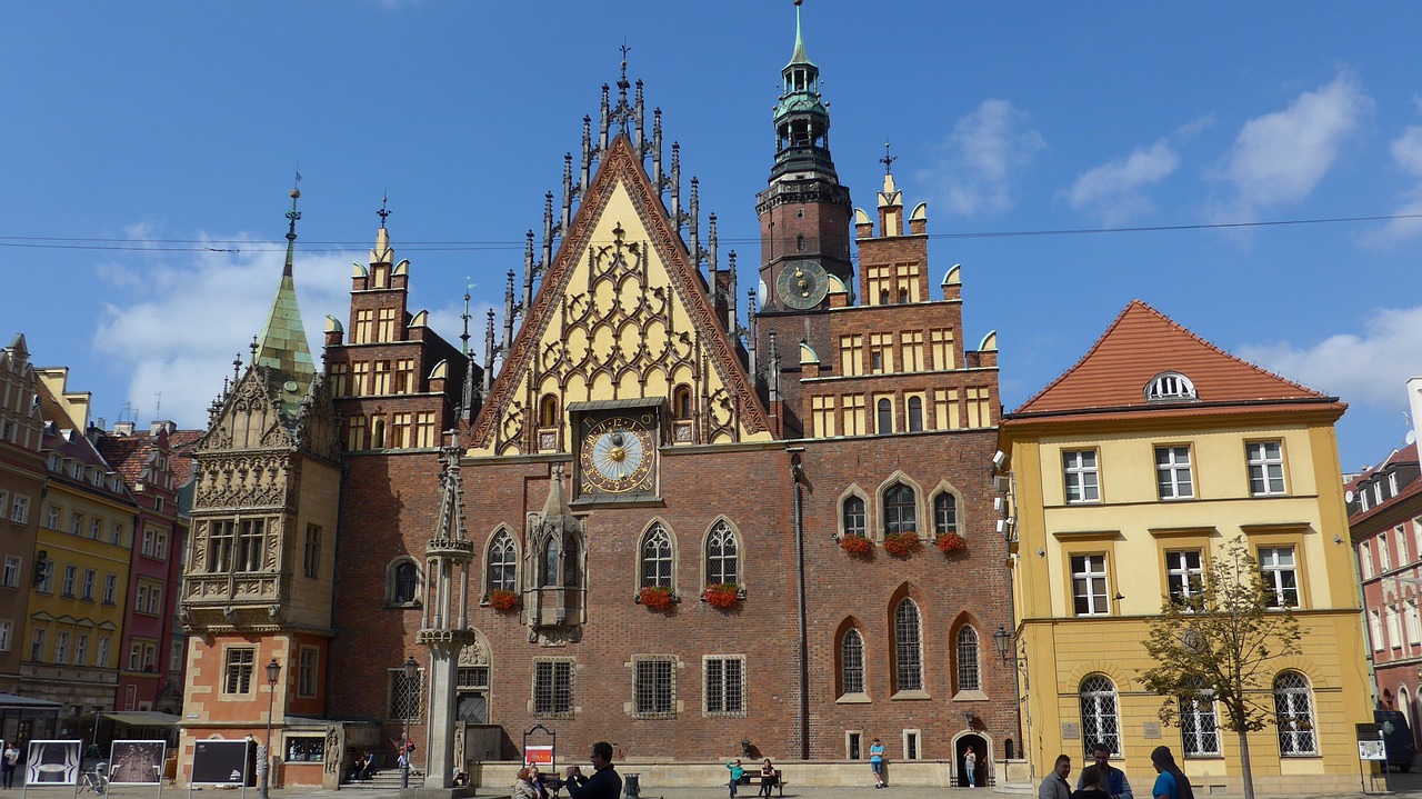 wroclaw poland town hall free photo