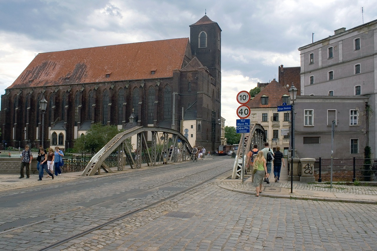 wroclaw church historic old town free photo
