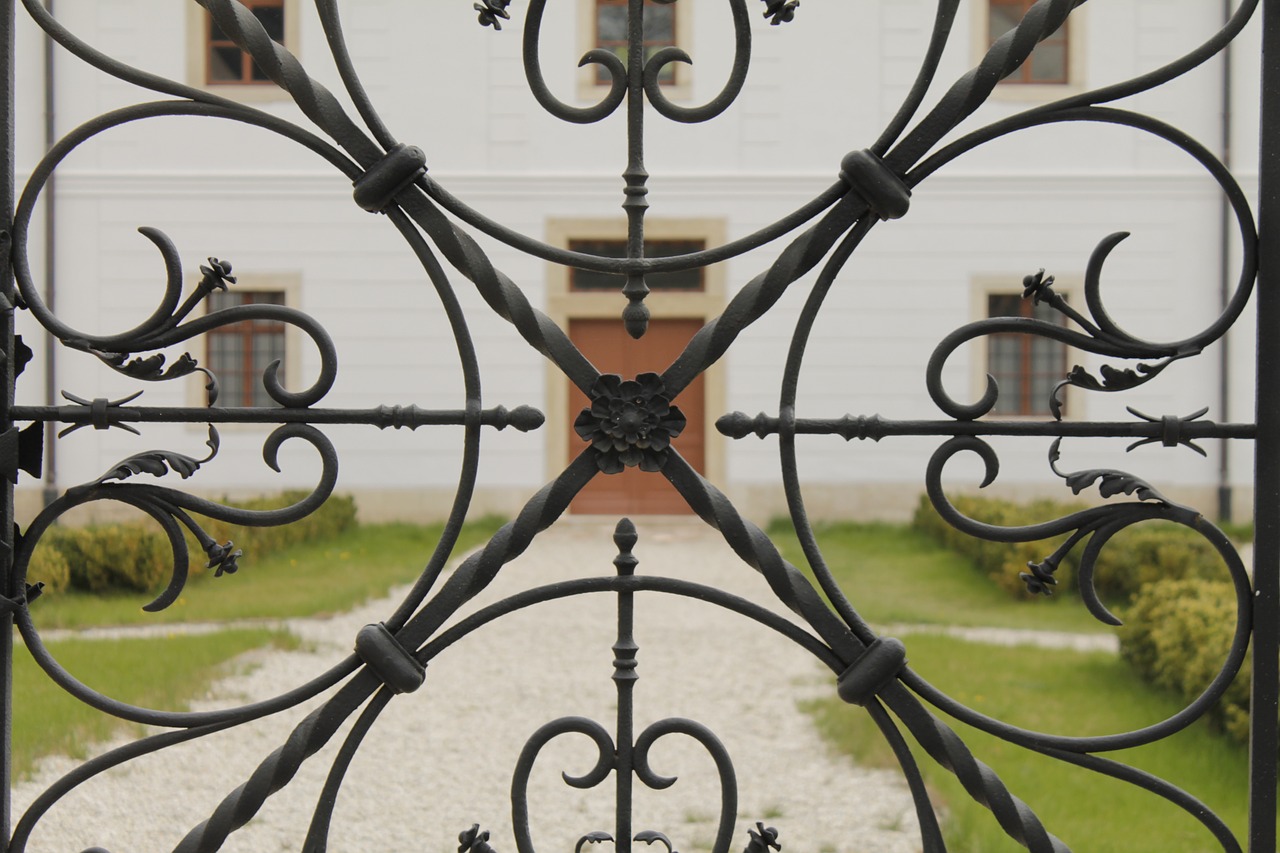 wrought iron fancy gate free photo
