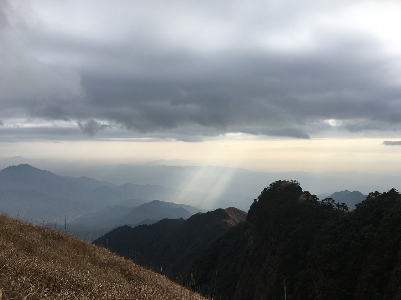 wugongshan landscape painting sunrise free photo