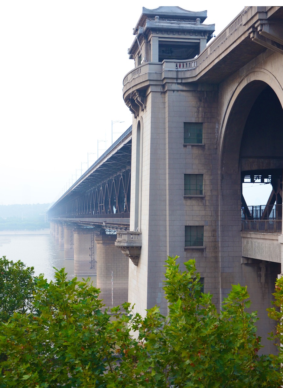 wuhan bridge building free photo