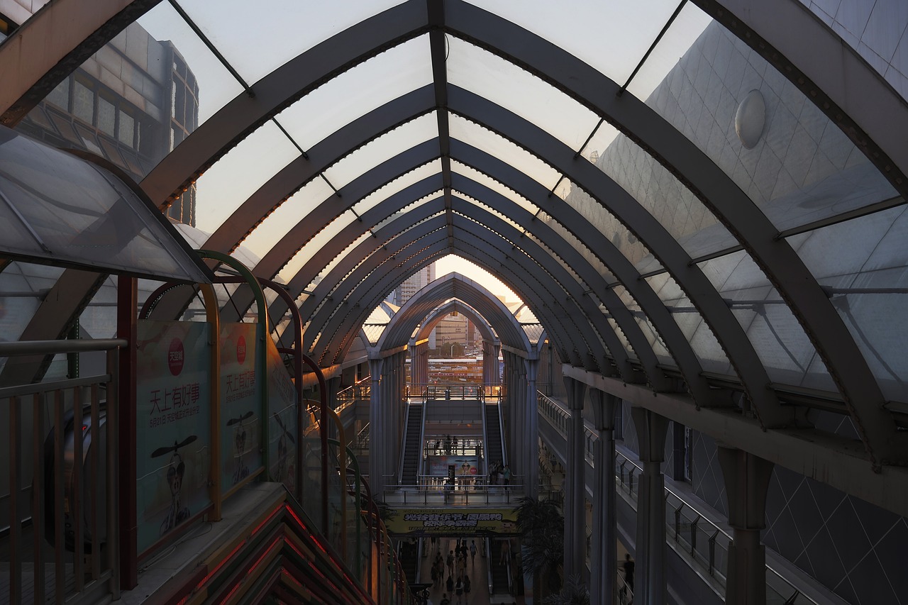 wuhan optical valley pedestrian street building free photo