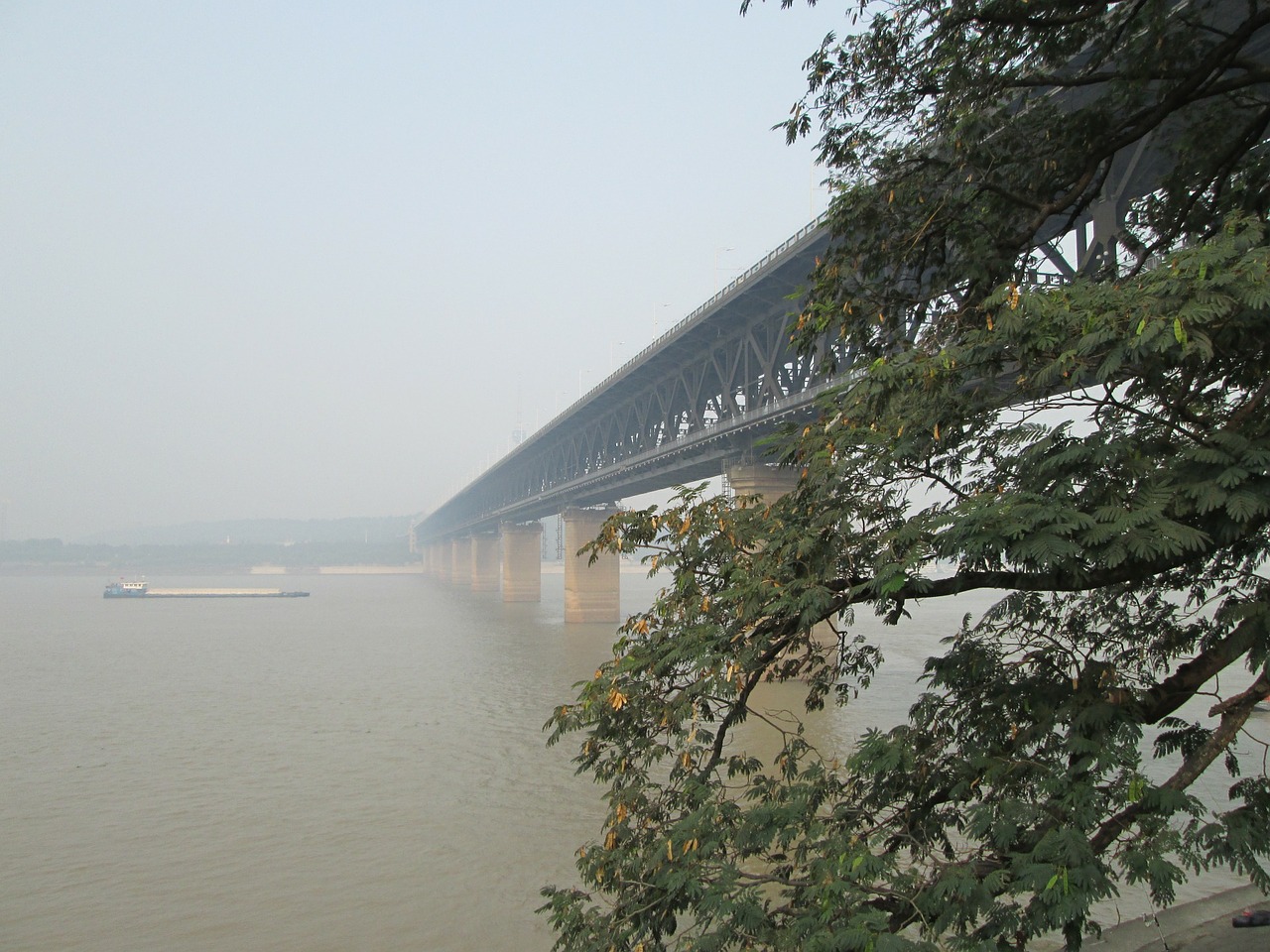 wuhan yangtze river bridge building the yangtze river free photo