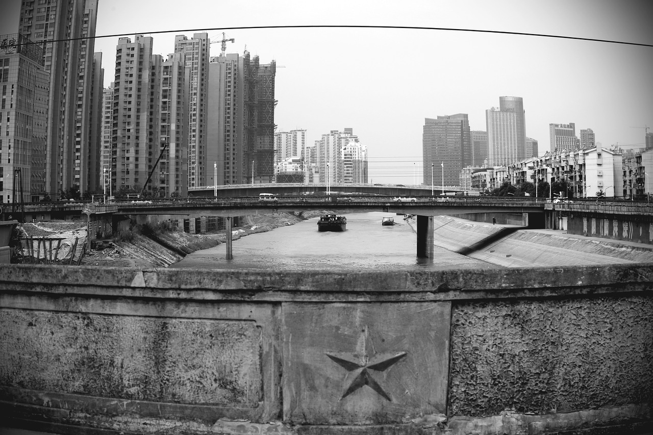 wuhu river bridge qingyi black and white free photo