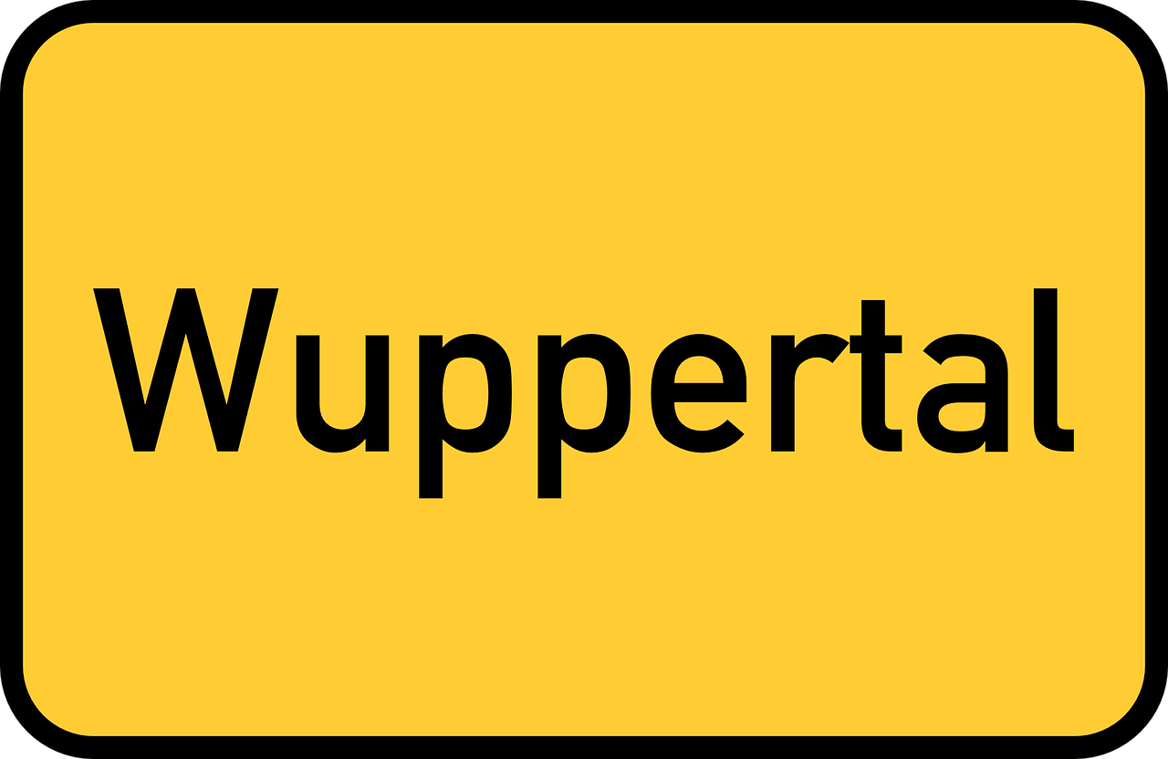 wuppertal town sign city limits sign free photo