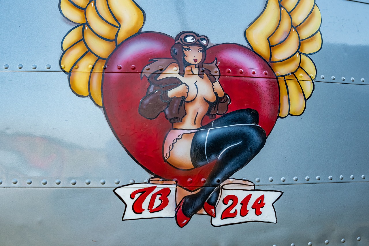 wwii  nose art  aircraft free photo