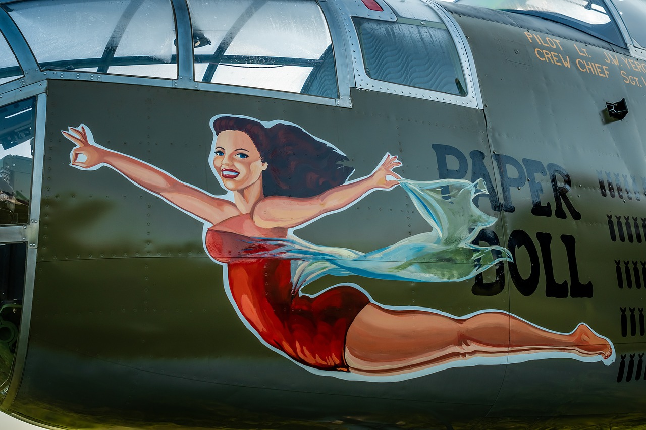 wwii  nose art  aircraft free photo