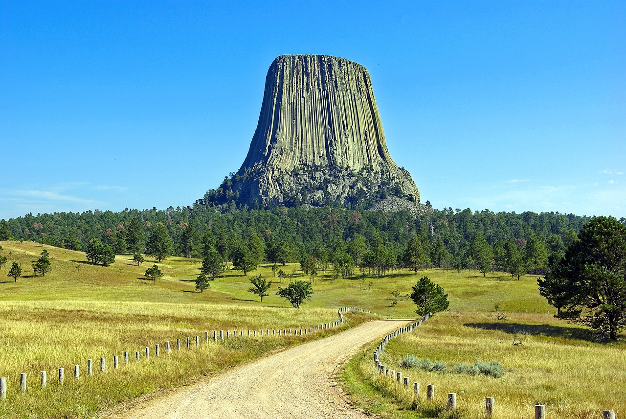 wyoming's devils tower  devils tower  wyoming free photo