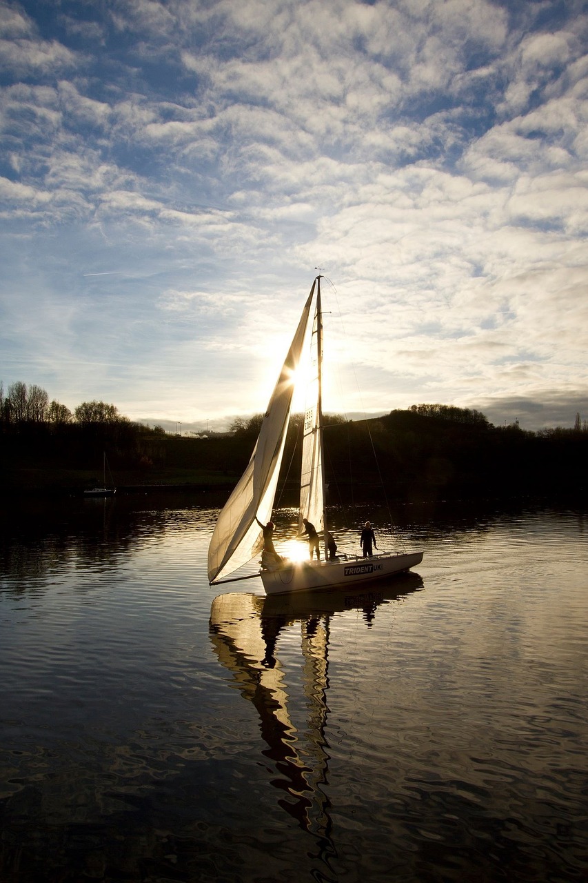 yacht boat reflection free photo