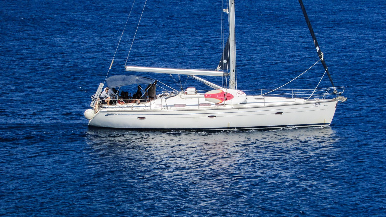 yacht sea blue free photo