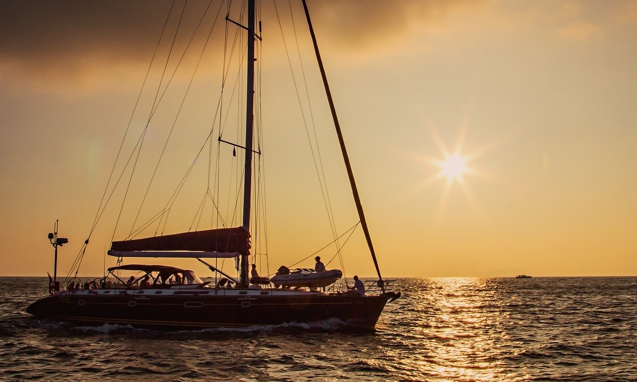 yacht sea sun free photo