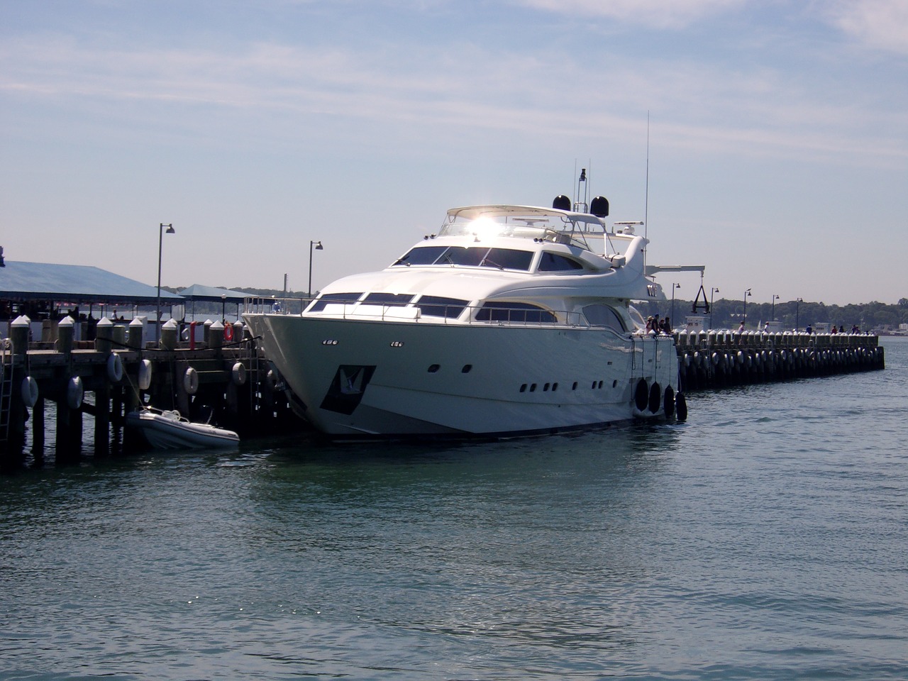 yacht white harbor free photo