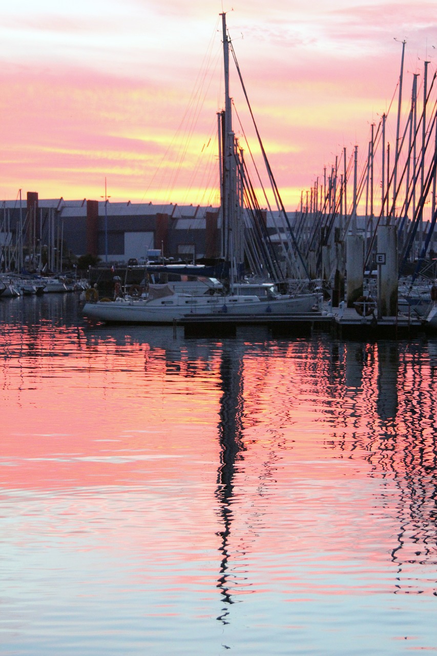 yacht reflection cherbourg free photo