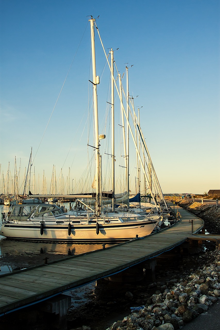 yacht port sailboats free photo