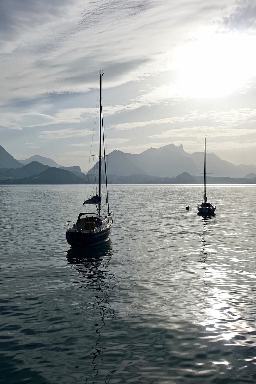 yachts  sunlight  tranquility free photo