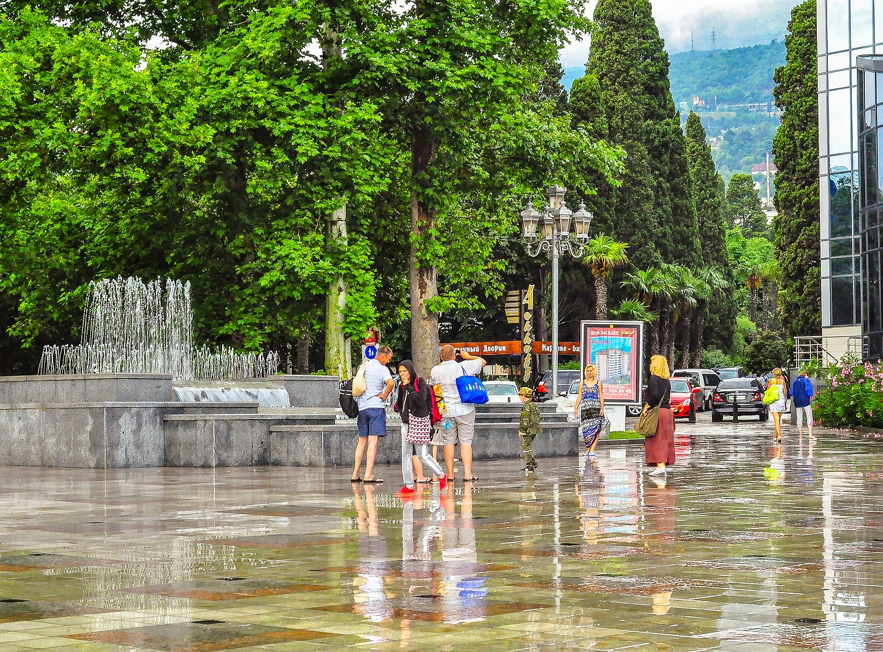 yalta rain fountain free photo